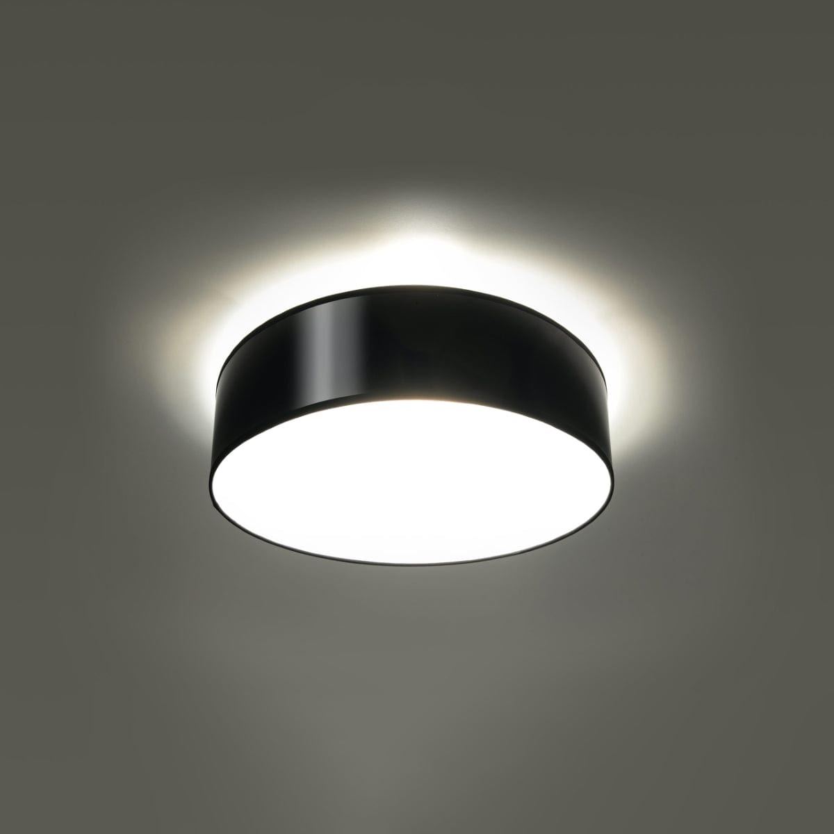 Arena Black Ceiling Lamp - 2x E27 LED - Modern PVC Design - 35x35x11 cm Carvallo