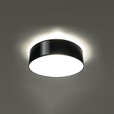 Arena Black Ceiling Lamp - 2x E27 LED - Modern PVC Design - 35x35x11 cm Carvallo