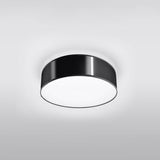 Arena Black Ceiling Lamp - 2x E27 LED - Modern PVC Design - 35x35x11 cm Carvallo