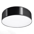 Arena Black Ceiling Lamp - 2x E27 LED - Modern PVC Design - 35x35x11 cm Carvallo