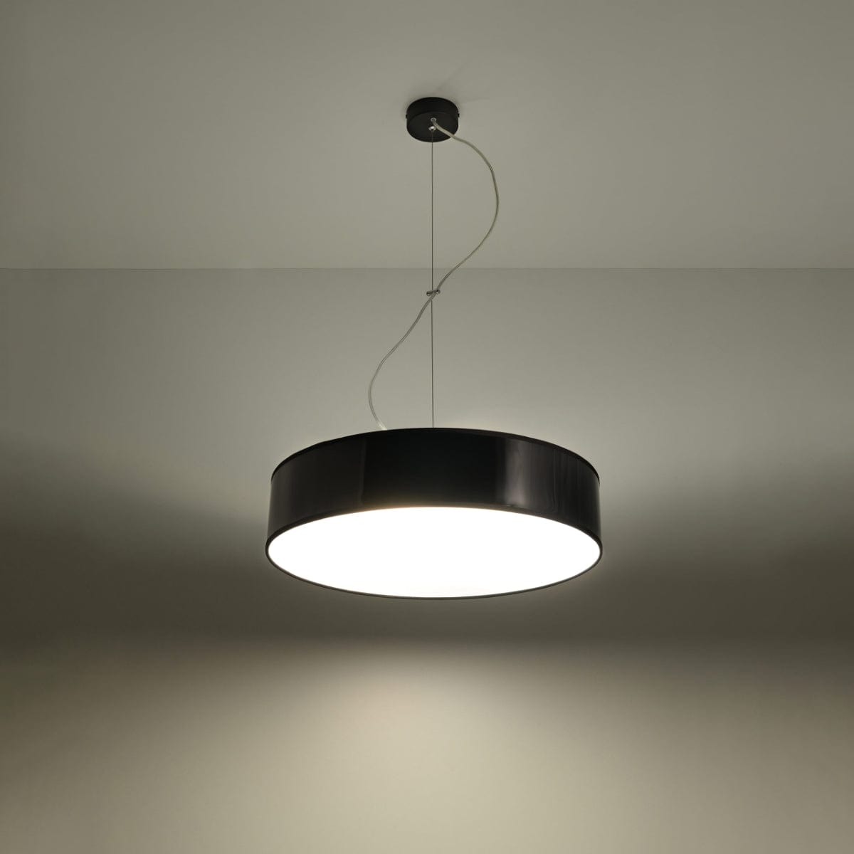 Arena Black Ceiling Lamp - 3x E27 LED - Modern PVC Design - 45x45x11 cm Carvallo