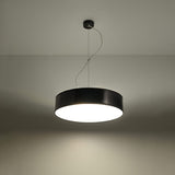 Arena Black Ceiling Lamp - 3x E27 LED - Modern PVC Design - 45x45x11 cm Carvallo