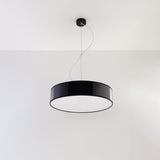 Arena Black Ceiling Lamp - 3x E27 LED - Modern PVC Design - 45x45x11 cm Carvallo