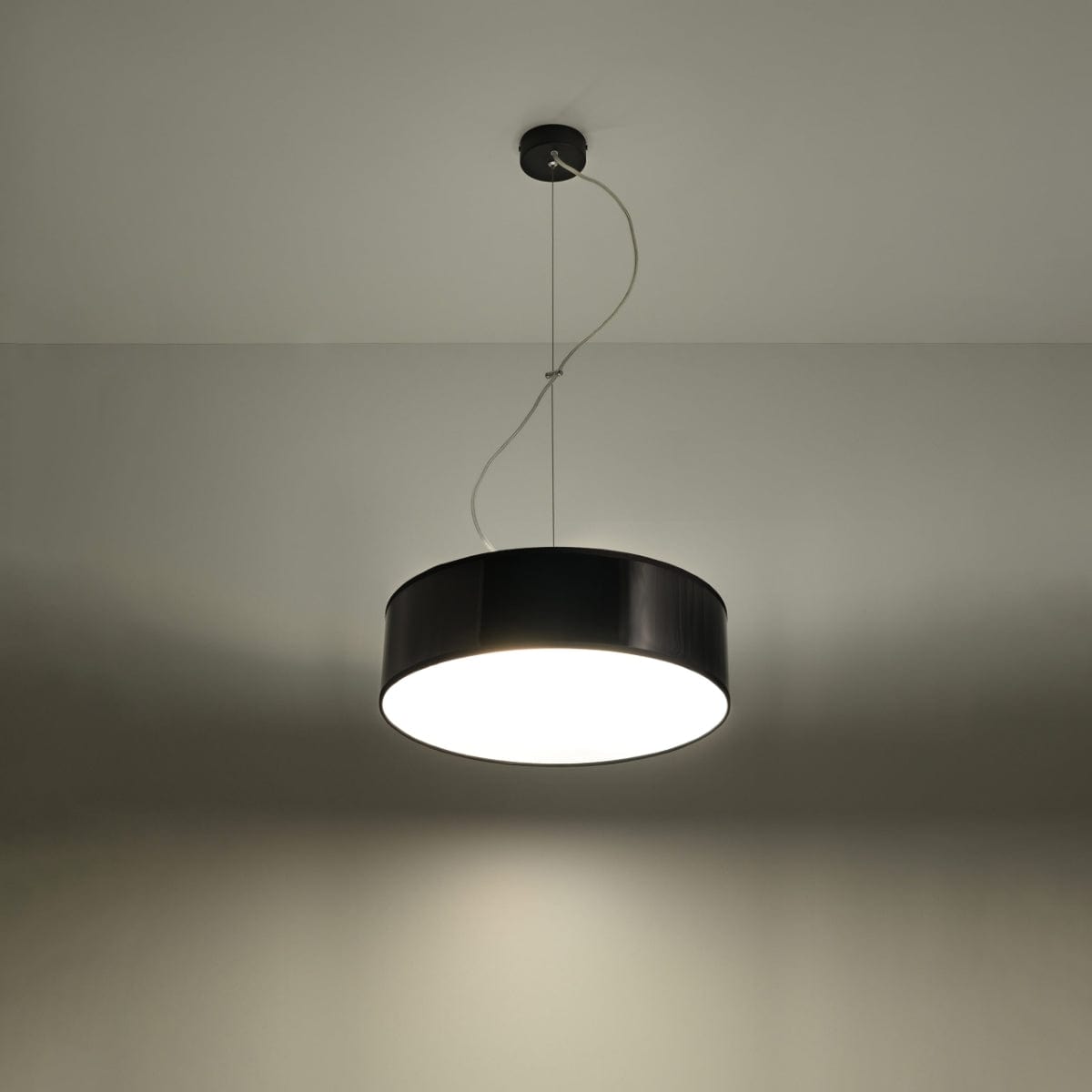Arena Black Ceiling Lamp - Modern PVC Design - E27 LED - 35x35x11 cm Carvallo