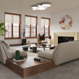 Arena Gray Ceiling Lamp - 2x E27 LED - Modern PVC Design - 35x35x11 cm Carvallo