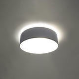 Arena Gray Ceiling Lamp - 2x E27 LED - Modern PVC Design - 35x35x11 cm Carvallo