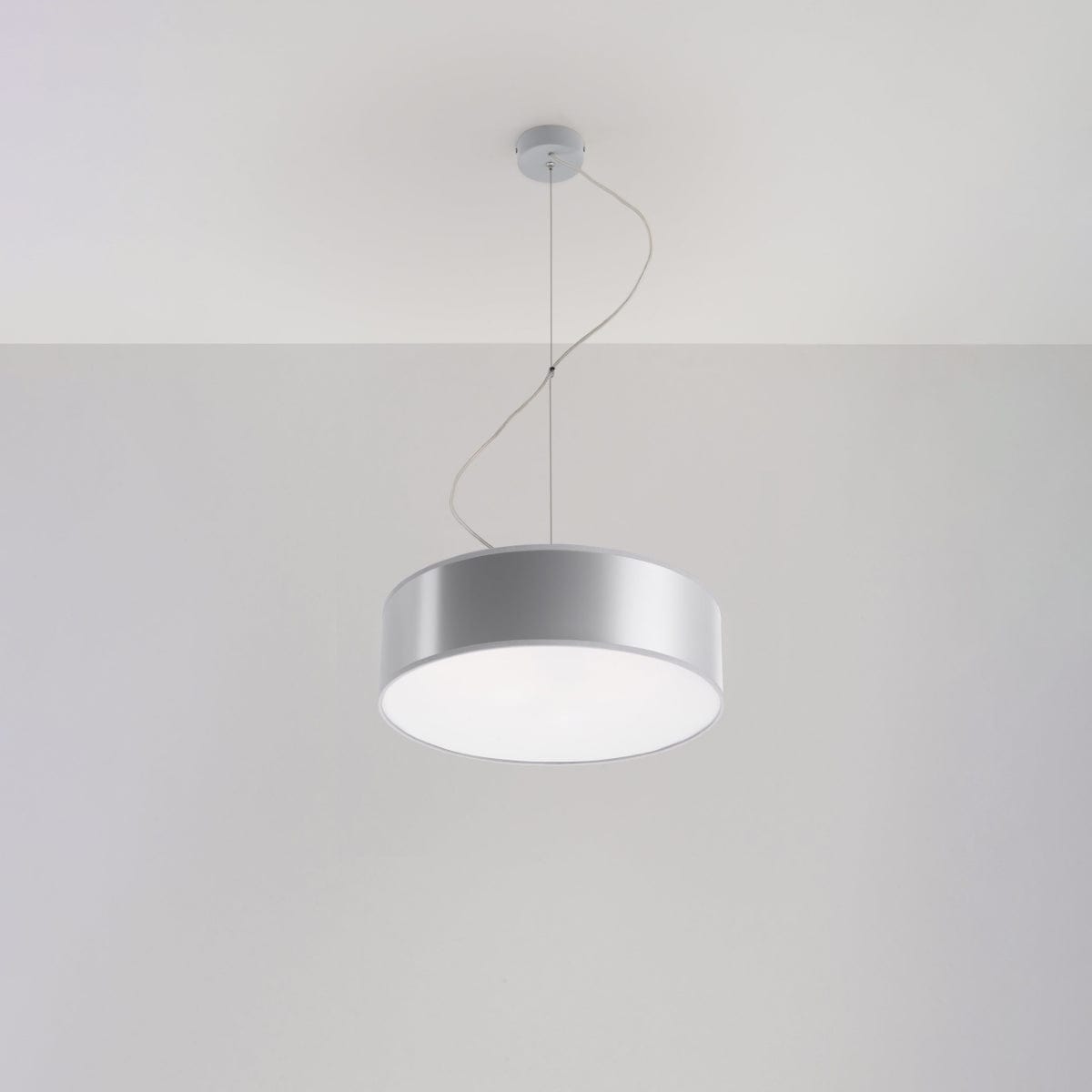Arena Gray Taklampa - Modern PVC Design - E27 LED - 35x35x11 cm Carvallo