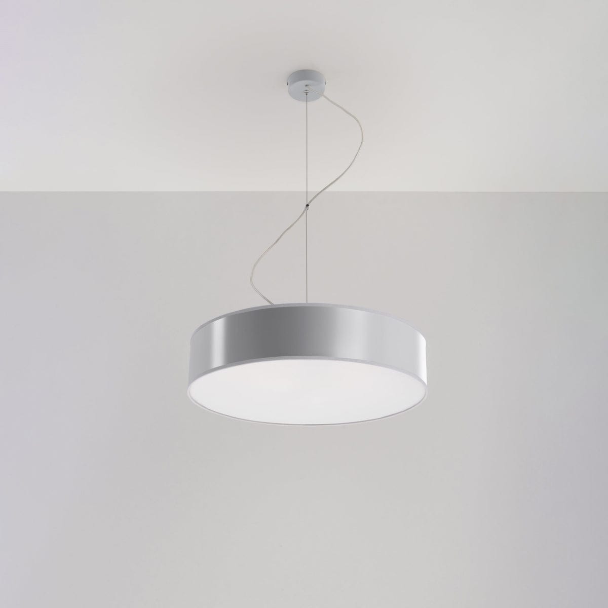Arena Grey Taklampa - 3x E27 LED - Modern PVC Design - 45x45x11 cm Carvallo