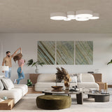 Arena Vit Taklampa - Modern PVC Design - E27 LED - 35x35x11 cm Carvallo