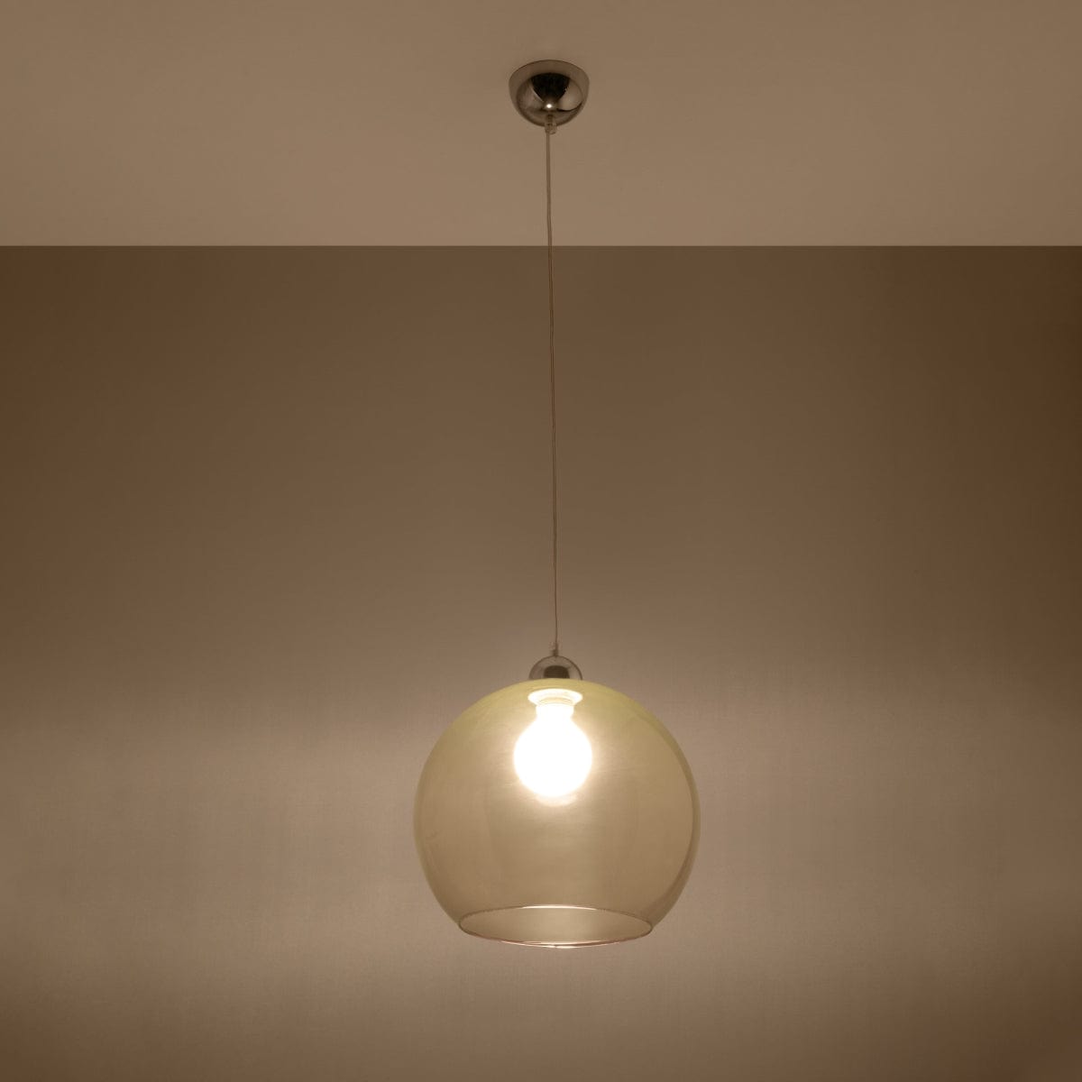 BALL Glaskronlampa - Minimalistisk Design - 8 Färgalternativ - E27 Lampa Kompatibel - Jämn Ljustillförsel Carvallo