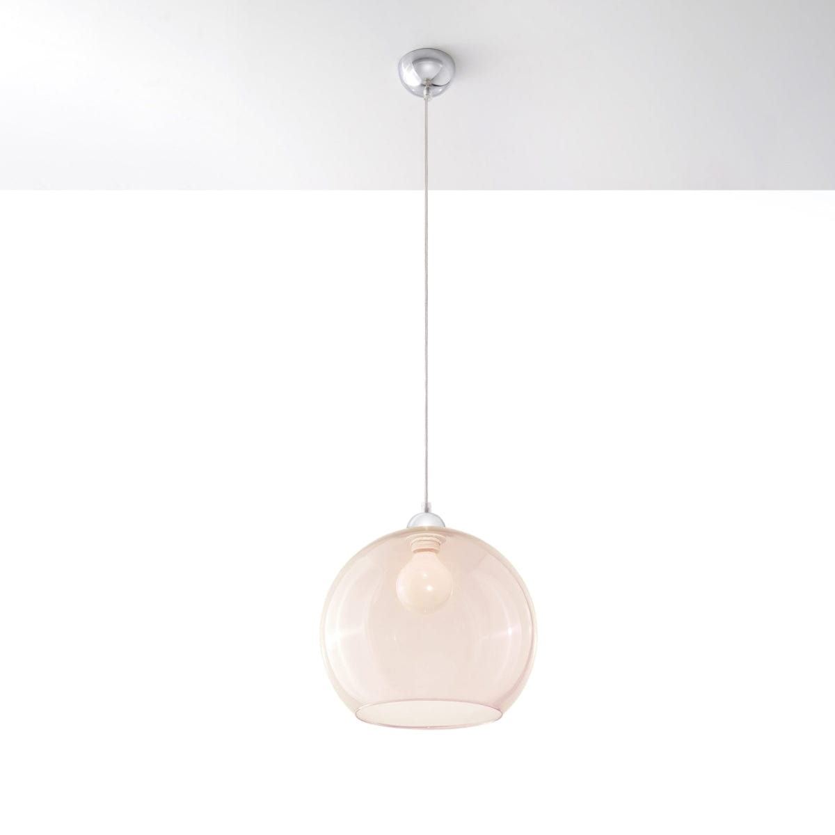 BALL Glaskronlampa - Minimalistisk Design - 8 Färgalternativ - E27 Lampa Kompatibel - Jämn Ljustillförsel Carvallo