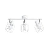 BELUCI 3 Vit Taklampa - Justerbar Loftstil Belysning - E27 Glödlampa Kompatibel - Minimalistisk Industriell Design Carvallo
