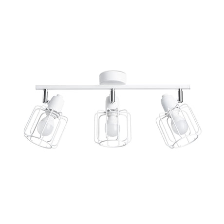 BELUCI 3 Vit Taklampa - Justerbar Loftstil Belysning - E27 Glödlampa Kompatibel - Minimalistisk Industriell Design Carvallo