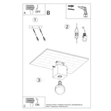 Taklampa Ariz Betong - Minimalistisk Design - Hållbart Betongmaterial - Utbytbara E27-lampor - Perfekt för Loft- och Industridesign Carvallo