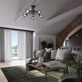 Taklamp Artemis 3 Svart - Modern Loft-Stil - Justerbar Ljusvinkel - Utbytbara Glödlampor - Hållbar Pulverlackerad Stål - Mångsidig 3-Punkts Belysning Carvallo