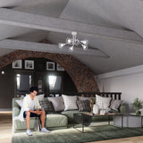 Taklampa Artemis 3 Vit - Modern Loft-Stil - Justerbar Ljusvinkel - Utbytbara Glödlampor - Hållbar Pulverlackerad Stål - Mångsidig 3-Punkts Belysning Carvallo