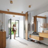 Taklampa Basic 2 Natural Wood - Minimalistisk Trädesign - Varm Loftstil - Hållbar Konstruktion - Utbytbara GU10 Glödlampor - Lätt Underhåll - Mångsidig för Alla Rum Carvallo