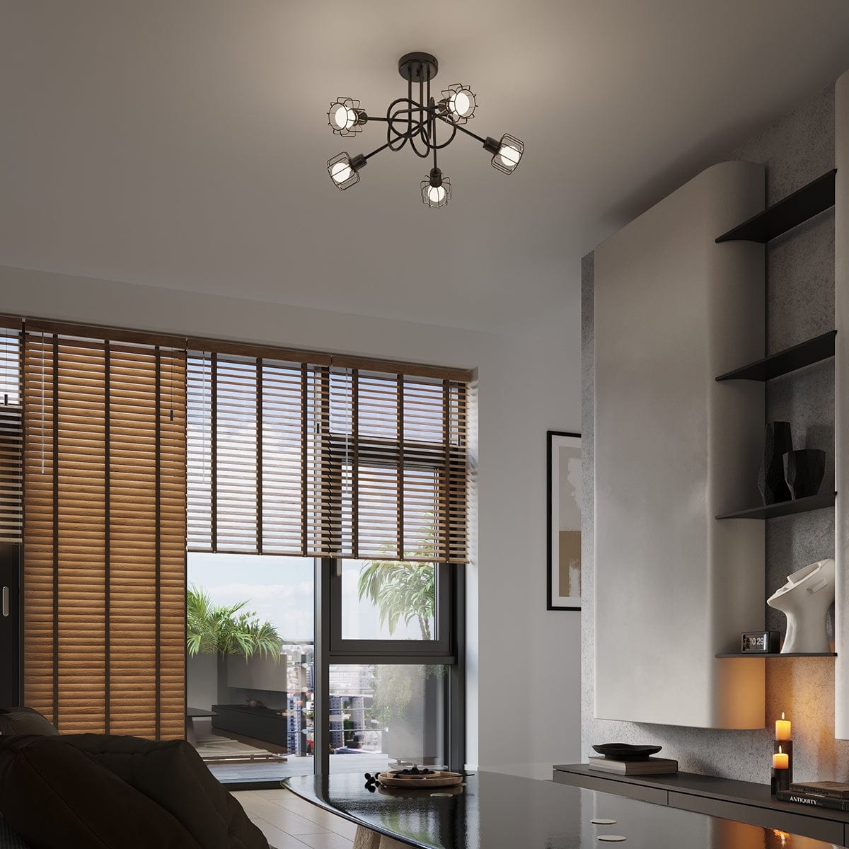 Taklampa Beluci 3 Svart - Loftstil - Justerbar Ljusvinkel - Hållbar Stålbyggnad - Industriell Minimalistisk Design - Utbytbara E27 Glödlampor Carvallo