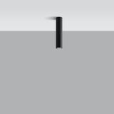 Taklampa Lagos 30 Svart - Modern Svart Taklampa - Pulverlackerad Stål - Utbytbara GU10 Lampor - Elegant Cylindrisk Design Carvallo