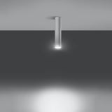 Taklampa Lagos 30 Vit - Modern Vit Taklampa - Pulverlackerad Stål - Utbytbara GU10 Ljuskällor - Elegant Cylindrisk Design Carvallo