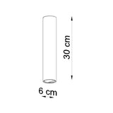 Taklampa Lagos 30 Vit - Modern Vit Taklampa - Pulverlackerad Stål - Utbytbara GU10 Ljuskällor - Elegant Cylindrisk Design Carvallo