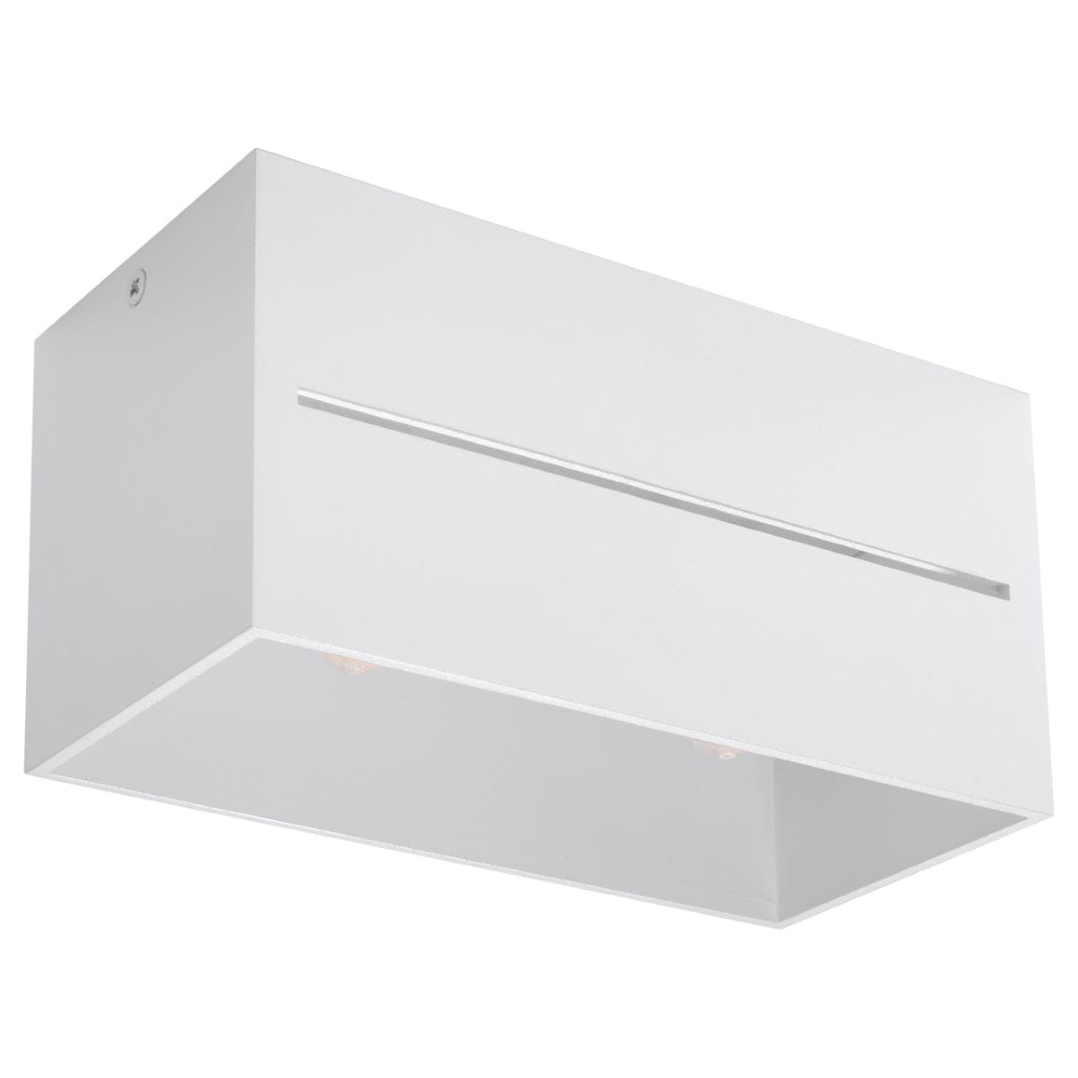 Taklampa Lobo 2 Vit - Modern vit taklampa med perforering - Aluminium material - Utbytbara G9-lampor - Futuristisk design Carvallo