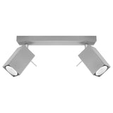 Taklampa Merida 2 Grå - Modern Justerbar Spot Taklampa - Flyttbara Skärmar - Hållbar Stål - Kompatibel med GU10 Lampor Carvallo