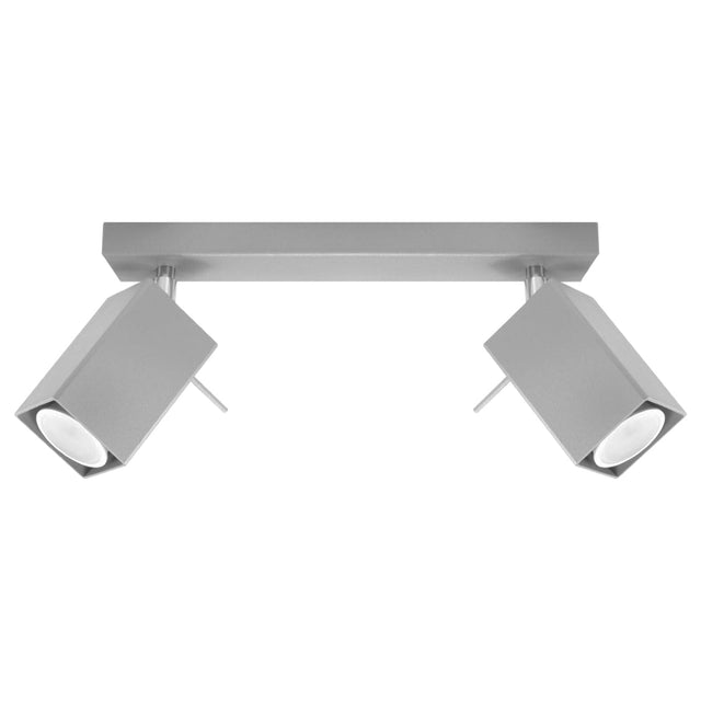 Taklampa Merida 2 Grå - Modern Justerbar Spot Taklampa - Flyttbara Skärmar - Hållbar Stål - Kompatibel med GU10 Lampor Carvallo