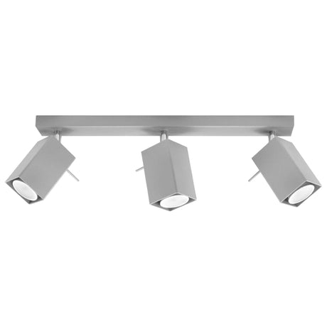 Taklamp Merida 3 Grå - Modern Justerbar Spottaklampa - Rörliga Skärmar - Hållbar Stål - Kompatibel med GU10 Ljuskällor Carvallo