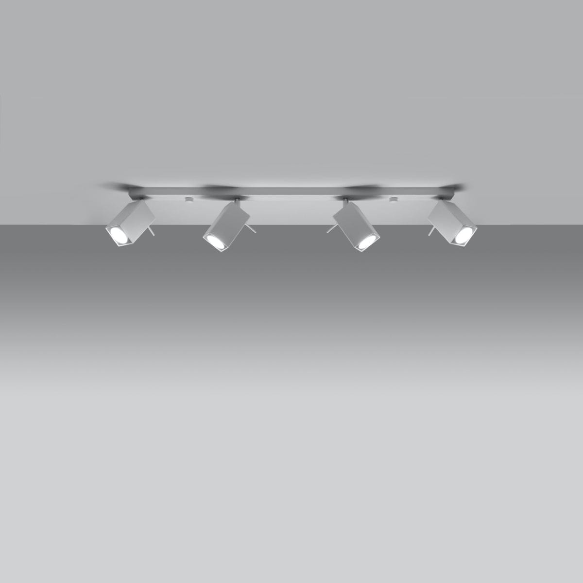 Taklampa Merida 4 L Vit - Modern Spot Taklampa - 4 Justerbara Skärmar - Hållbar Stål Design - GU10 Ljuskälla Kompatibel Carvallo