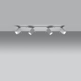 Taklampa Merida 4 L Vit - Modern Spot Taklampa - 4 Justerbara Skärmar - Hållbar Stål Design - GU10 Ljuskälla Kompatibel Carvallo