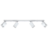 Taklampa Merida 4 L Vit - Modern Spot Taklampa - 4 Justerbara Skärmar - Hållbar Stål Design - GU10 Ljuskälla Kompatibel Carvallo