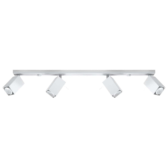 Taklampa Merida 4 L Vit - Modern Spot Taklampa - 4 Justerbara Skärmar - Hållbar Stål Design - GU10 Ljuskälla Kompatibel Carvallo