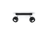 Taklampa Oculare 2 Svart - Modern svart punkt taklampa - Justerbar riktad belysning - Utbytbara GU10-ljuskällor - Slank sfärisk design Carvallo