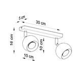 Taklampa Oculare 2 Vit - Modern Vit Spot Taklampa - Justerbar Riktad Belysning - Utbytbara GU10 Ljuskällor - Snygg Sferisk Design Carvallo