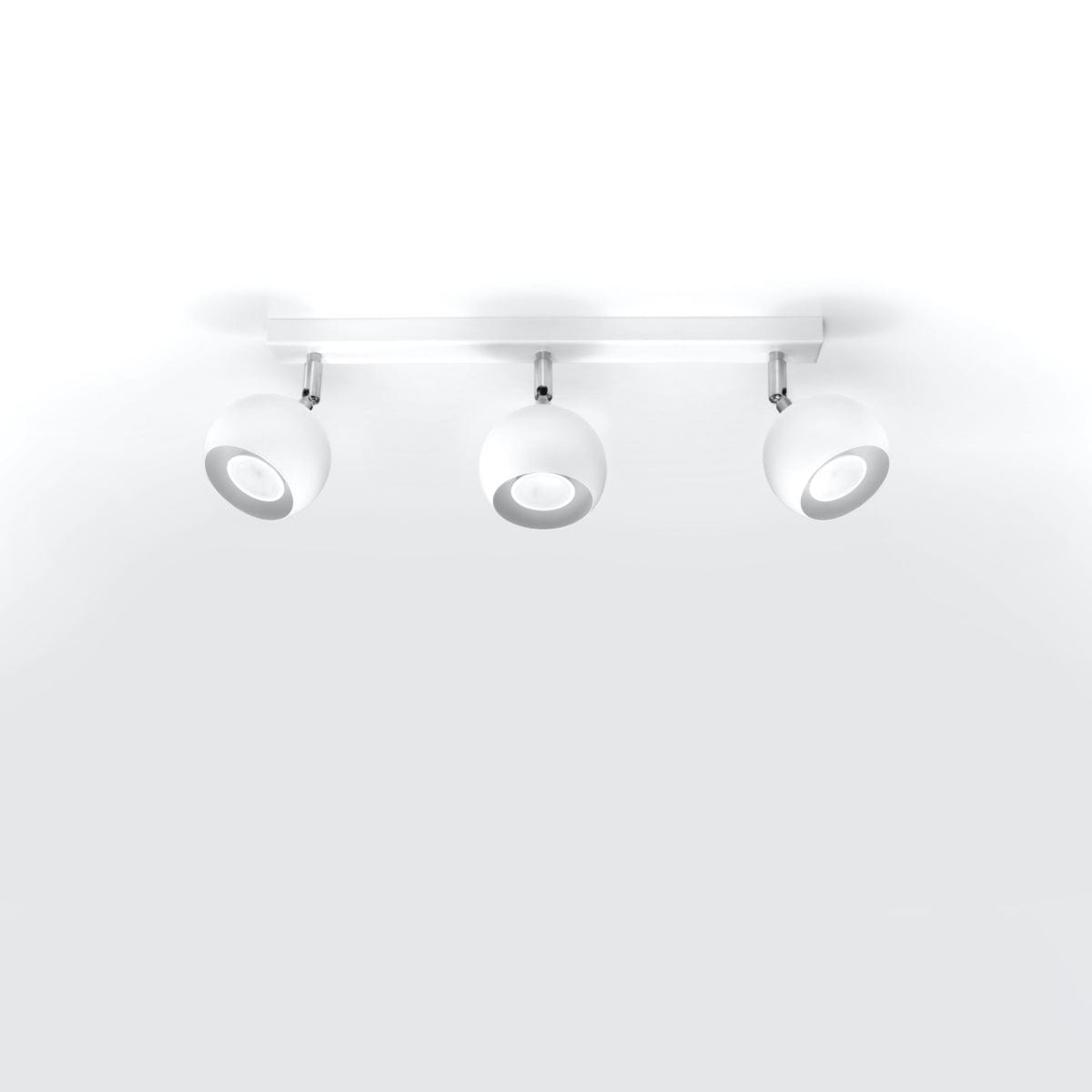 Taklampa Oculare 3 Vit - Modern Spot Taklampa - 3 Justerbara Skärmar - Sferisk Design - Hållbar Bål - GU10 Glödlampa Kompatibel Carvallo
