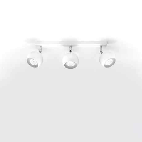 Taklampa Oculare 3 Vit - Modern Spot Taklampa - 3 Justerbara Skärmar - Sferisk Design - Hållbar Bål - GU10 Glödlampa Kompatibel Carvallo