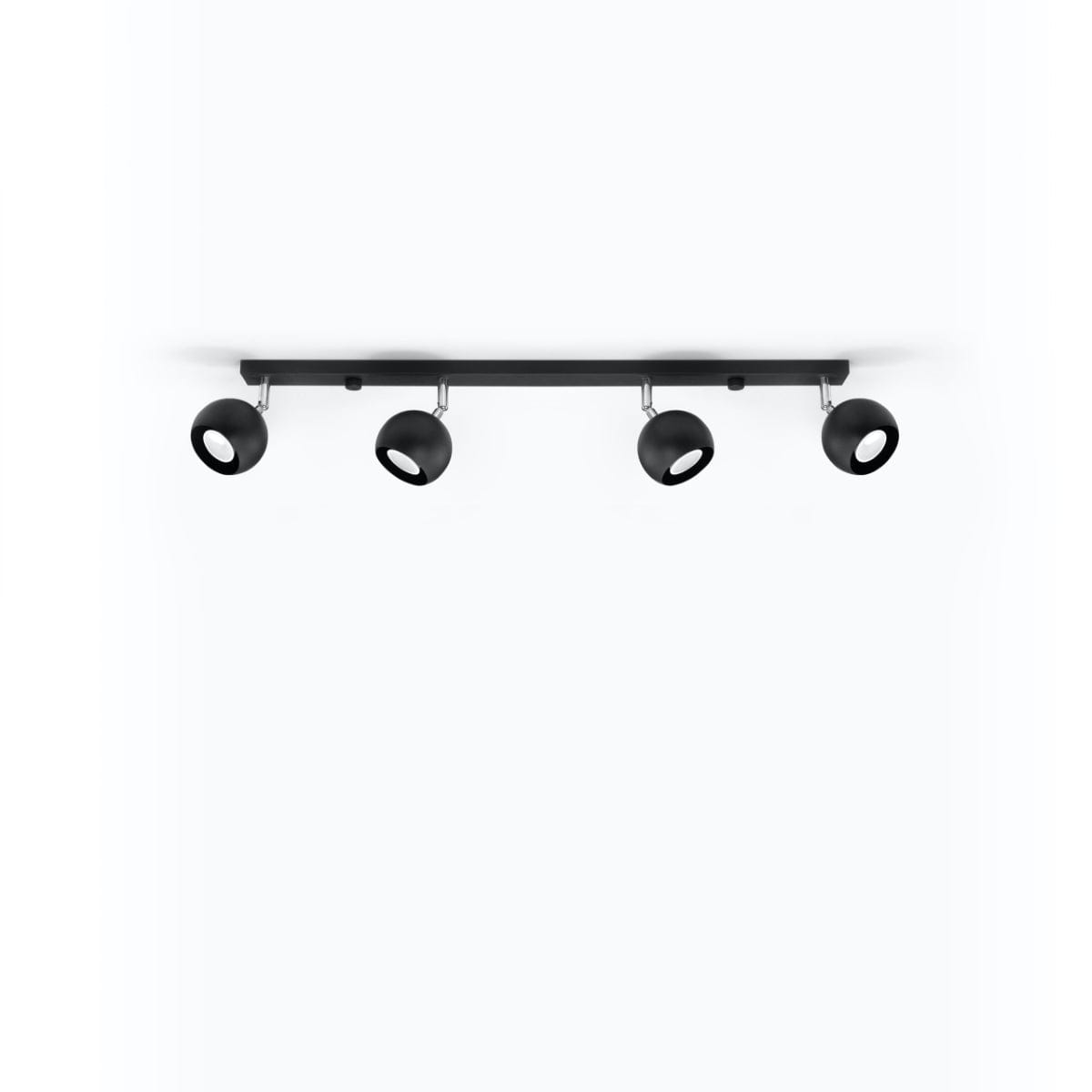Taklampa Oculare 4 L Svart - Modern Spot Takljus - 4 Justerbara Skärmar - Sfärisk Design - Hållbar Stål - GU10 Lampa Kompatibel Carvallo