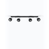 Taklampa Oculare 4 L Svart - Modern Spot Takljus - 4 Justerbara Skärmar - Sfärisk Design - Hållbar Stål - GU10 Lampa Kompatibel Carvallo