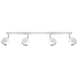 Taklampa Oculare 4 L Vit - Modern Spot Taklampa - 4 Justerbara Skärmar - Sferisk Design - Hållbart Stål - GU10 Lampa Kompatibel Carvallo