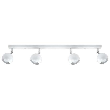 Taklampa Oculare 4 L Vit - Modern Spot Taklampa - 4 Justerbara Skärmar - Sferisk Design - Hållbart Stål - GU10 Lampa Kompatibel Carvallo