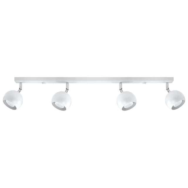 Taklampa Oculare 4 L Vit - Modern Spot Taklampa - 4 Justerbara Skärmar - Sferisk Design - Hållbart Stål - GU10 Lampa Kompatibel Carvallo
