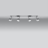 Taklampa Oculare 4 L Vit - Modern Spot Taklampa - 4 Justerbara Skärmar - Sferisk Design - Hållbart Stål - GU10 Lampa Kompatibel Carvallo