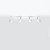 Taklampa Oculare 4 L Vit - Modern Spot Taklampa - 4 Justerbara Skärmar - Sferisk Design - Hållbart Stål - GU10 Lampa Kompatibel Carvallo