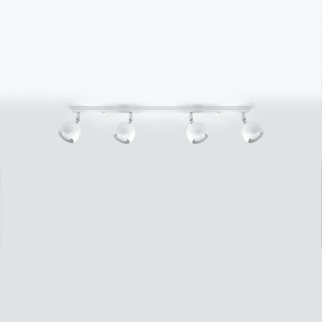 Taklampa Oculare 4 L Vit - Modern Spot Taklampa - 4 Justerbara Skärmar - Sferisk Design - Hållbart Stål - GU10 Lampa Kompatibel Carvallo