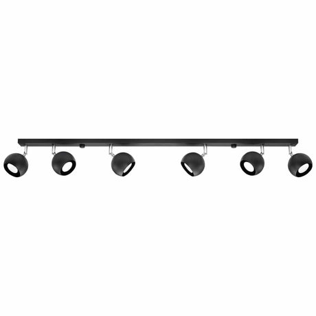 Taklamp Oculare 6 L Svart - Modern Spot Taklampa - Justerbar Multidirektionell Belysning Carvallo