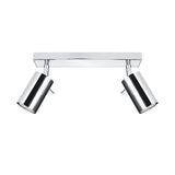 Taklampa Ring 2 Krom - 2-Skugga Taklampa - Justerbara Armar - Hållbar Stål - Utbytbara GU10 Lampa - Flexibel Belysning Carvallo