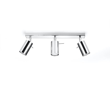 Taklampa Ring 3 Krom - 3-Skärmad Takbelysningsarmatur - Justerbara Armar - Hållbar Stål - Utbytbara GU10 Glödlampor - Flexibel Belysning Carvallo