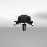 Taklampa Ring 3 P Svart - 3-skärm Taklampa - Justerbara Armar - Lätt Installation - Hållbart Stål - Utbytbara GU10 Lampor Carvallo