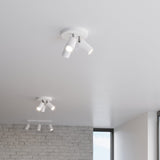 Taklampa Ring 3 P Vit - 3-skärmad Taklampa - Justerbara Armar - Lätt Installation - Hållbart Stål - Utbytbara GU10 Ljuskällor Carvallo